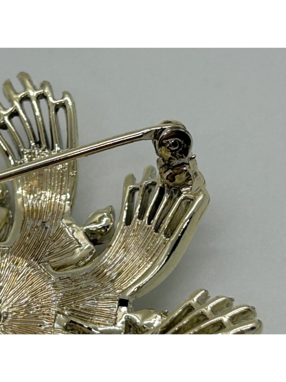 Vintage Ceil Chapman Brooch Gold Tone Pearl Rhinestone Flower Statburst Atomic - Picture 6 of 12